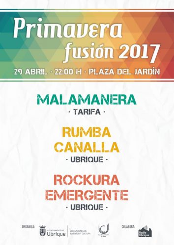 cartel primavera fusion 2017 ubrique